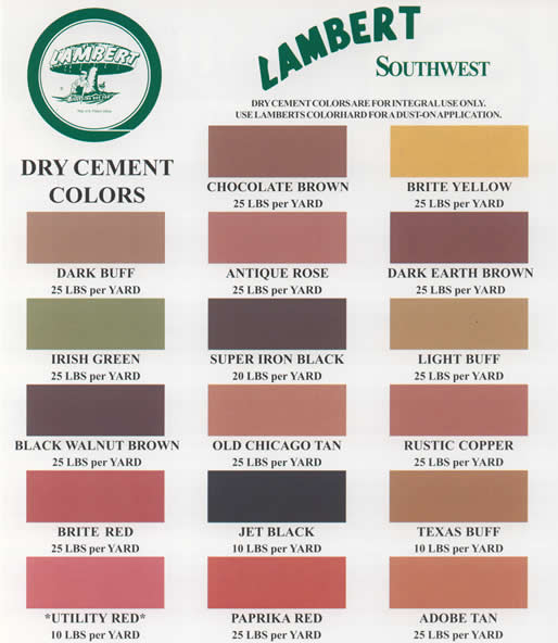 Lambco Color Chart